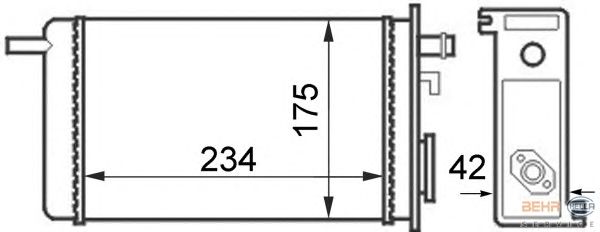 Радиатор отопителя HELLA 8FH 351 024-341