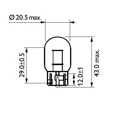 Лампа накаливания фонаря указателя поворота PHILIPS 12071B2
