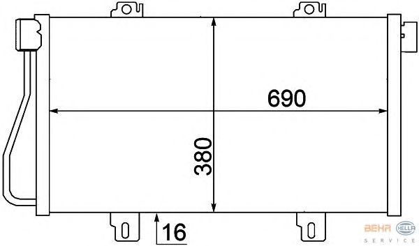 Радіатор кондиціонера HELLA 8FC 351 306-681