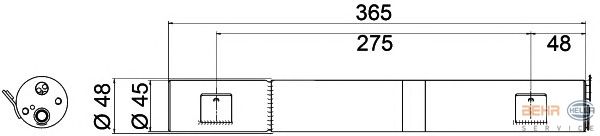 Осушитель кондиционера HELLA 8FT 351 335-191