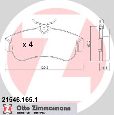 Тормозные колодки ZIMMERMANN 21546.165.1