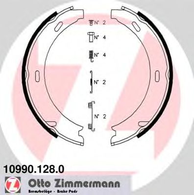 Тормозные колодки ручника ZIMMERMANN 10990.128.0