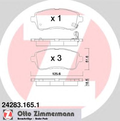 Тормозные колодки ZIMMERMANN 24283.165.1