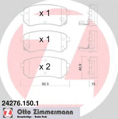 Гальмівні колодки ZIMMERMANN 24276.150.1