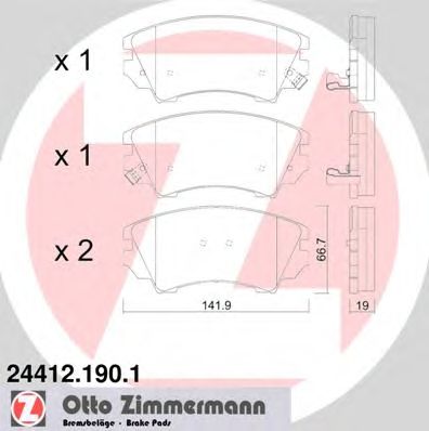 Тормозные колодки ZIMMERMANN 24412.190.1