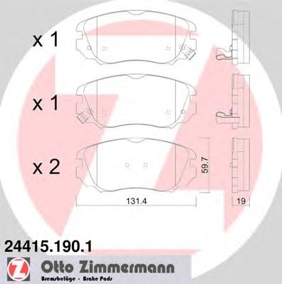 Тормозные колодки ZIMMERMANN 24415.190.1