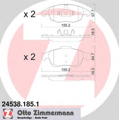 Тормозные колодки ZIMMERMANN 24538.185.1