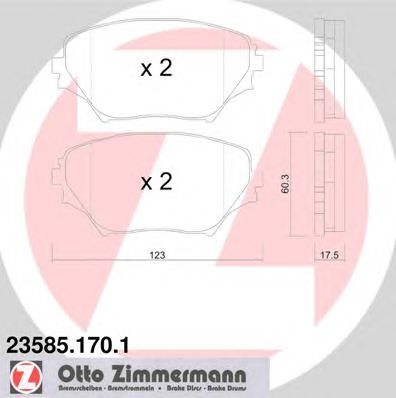 Тормозные колодки ZIMMERMANN 23585.170.1