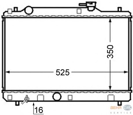 Радіатор, охолодження двигуна HELLA 8MK 376 724-581
