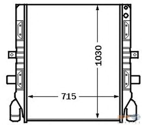 Радиатор, охлаждение двигателя HELLA 8MK 376 726-661