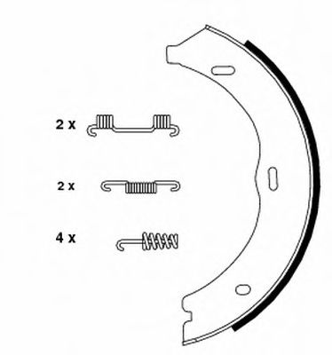 Тормозные колодки ручника HELLA 8DA 355 050-561