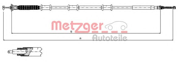 Трос ручника METZGER 12.0737