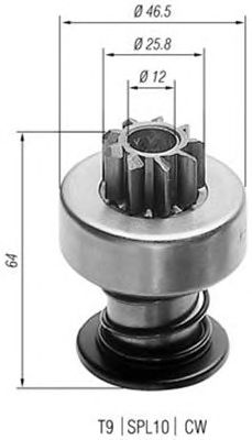 Бендикс стартера MAGNETI MARELLI 940113020023