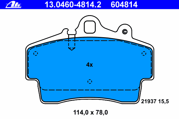 Тормозные колодки ATE 13.0460-4814.2