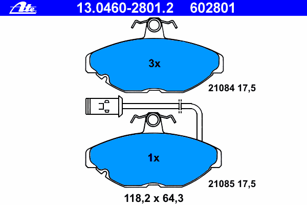 Тормозные колодки ATE 13.0460-2801.2