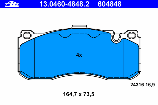 Тормозные колодки ATE 13.0460-4848.2