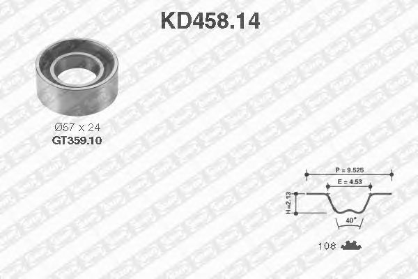 Комплект ремня ГРМ SNR KD458.14