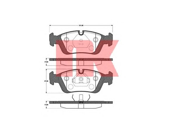 Тормозные колодки NK 221510