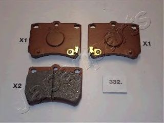 Тормозные колодки JAPANPARTS PA-332AF