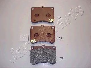 Тормозные колодки JAPANPARTS PA-342AF