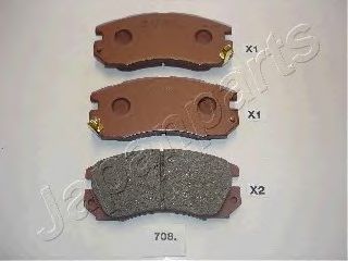 Тормозные колодки JAPANPARTS PA-708AF