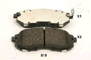Тормозные колодки JAPANPARTS PA-819AF
