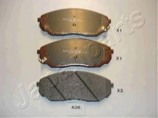 Тормозные колодки JAPANPARTS PA-K08AF