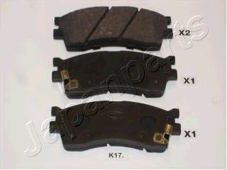 Тормозные колодки JAPANPARTS PA-K17AF