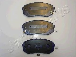 Тормозные колодки JAPANPARTS PA-K20AF