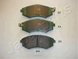Тормозные колодки JAPANPARTS PA-S02AF