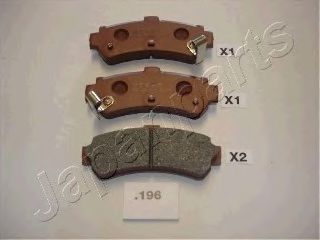 Гальмівні колодки JAPANPARTS PP-196AF