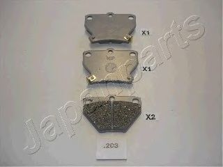 Тормозные колодки JAPANPARTS PP-203AF