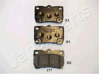 Тормозные колодки JAPANPARTS PP-217AF