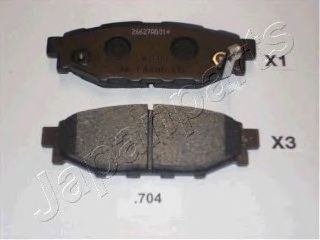 Тормозные колодки JAPANPARTS PP-704AF