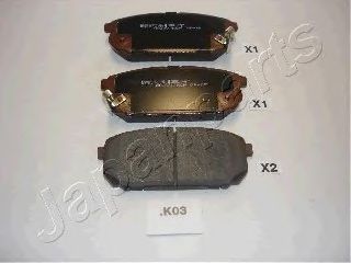 Тормозные колодки JAPANPARTS PP-K03AF