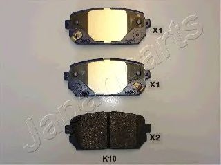Тормозные колодки JAPANPARTS PP-K10AF