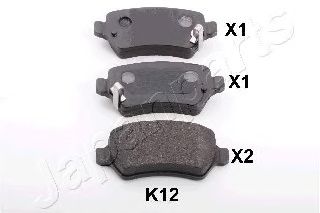 Тормозные колодки JAPANPARTS PP-K12AF