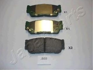 Тормозные колодки JAPANPARTS PP-S02AF