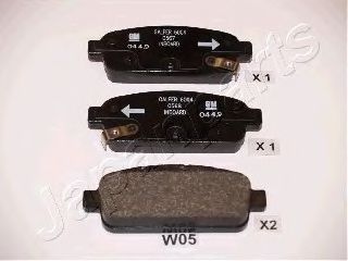 Тормозные колодки JAPANPARTS PP-W05AF