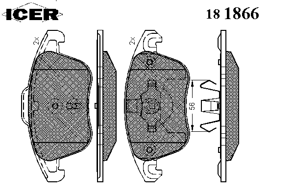 Тормозные колодки ICER 181866