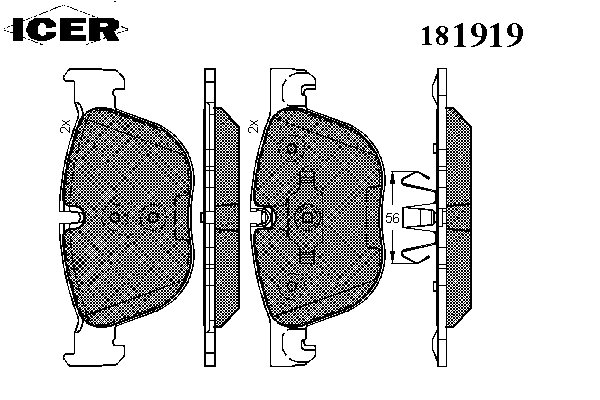 Тормозные колодки ICER 181919