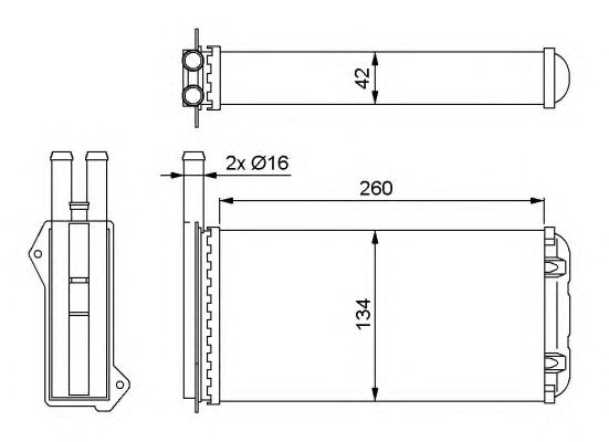 Радиатор отопителя NRF 52220
