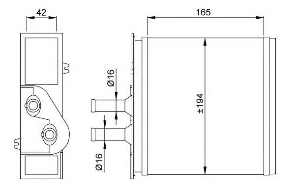 Радиатор отопителя NRF 53204