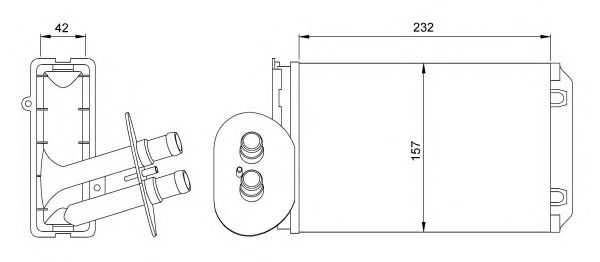 Радиатор отопителя NRF 54247