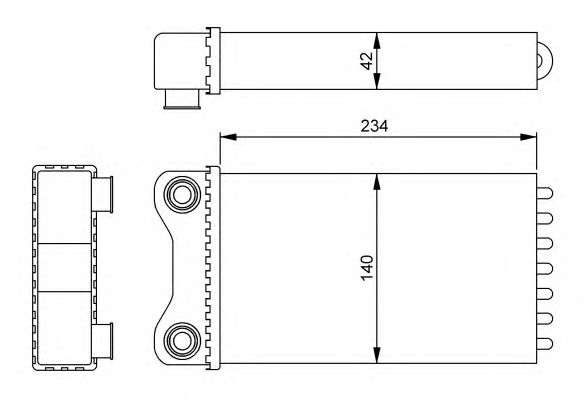 Радиатор отопителя NRF 54252