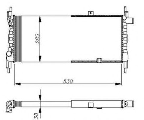 Радиатор, охлаждение двигателя NRF 58711