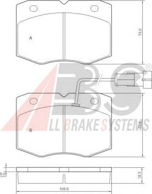 Гальмівні колодки A.B.S. 37265