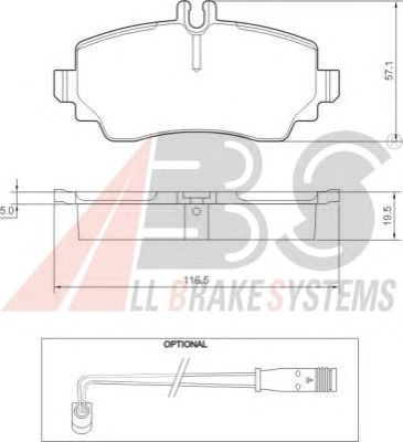Тормозные колодки A.B.S. 37336