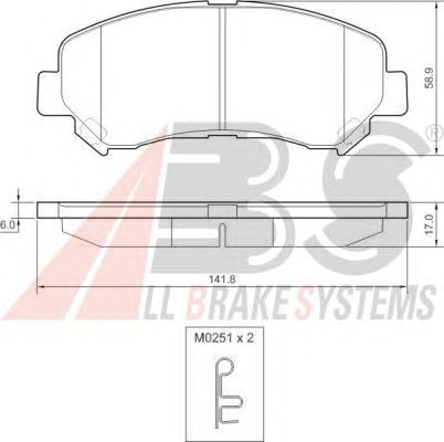 Тормозные колодки A.B.S. 37625