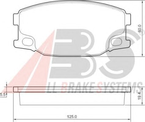 Тормозные колодки A.B.S. 37657